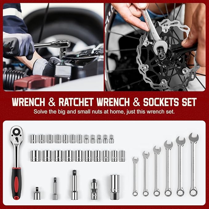 Sundpey™ 208-Piece Home & Auto Tool Kit