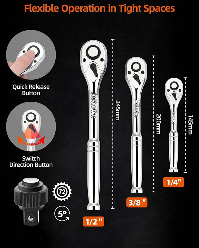 TorqueMaster™ 201-Piece Mechanics Socket & Ratchet Set